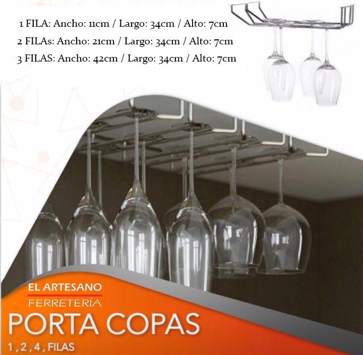 Soporte Porta Copas Copero Colgante Metal Oferta