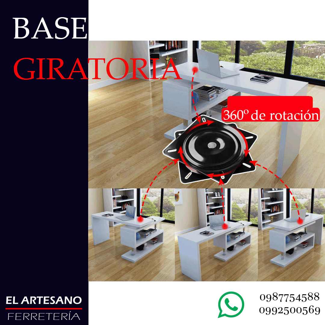 La Casa del Artesano-Torneta base giratoria metalica Base giratoria para  soldar o modelar de 10cms. Con base de 20cms