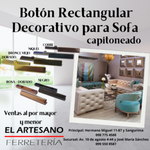 botones rectangulares para muebles